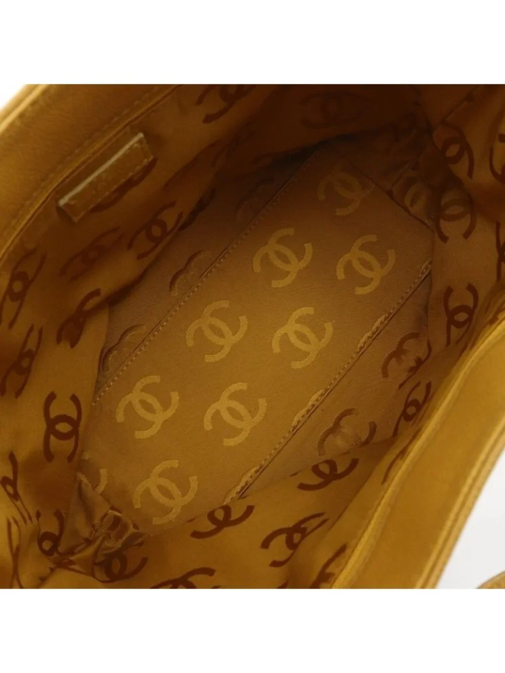 Chanel CC Logo Drawstring Caviar Leather Brown Tote - Picture 6 of 10